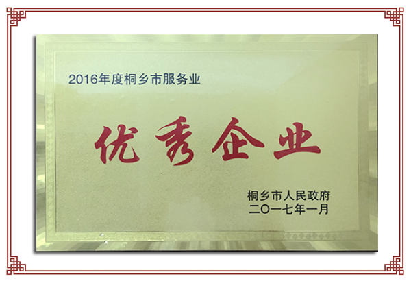 2016年度桐鄉(xiāng)市服務(wù)業(yè)優(yōu)秀企業(yè)